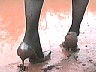high heels - elegant women in worn out high heels - wearing well worn highheels HIGH HEELED BOOTS - designer boots - shoe fetish - HIHEELS HIGH HEELS hig heels